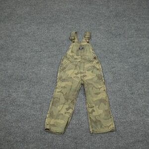 OshKosh B'gosh Overalls Boys 4T Green Camo Classic Canvas Adjustable Straps